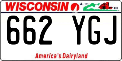 WI license plate 662YGJ