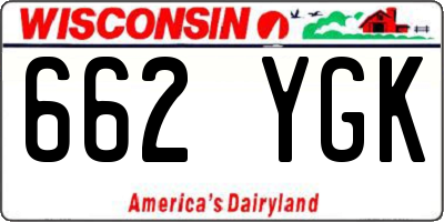 WI license plate 662YGK
