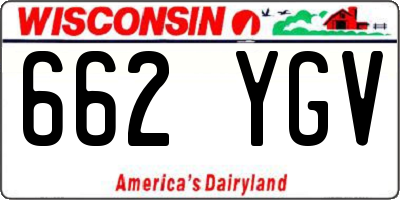 WI license plate 662YGV