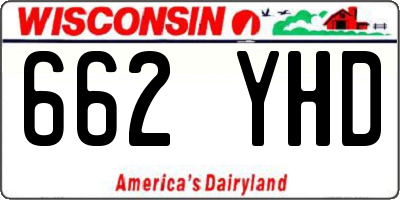 WI license plate 662YHD