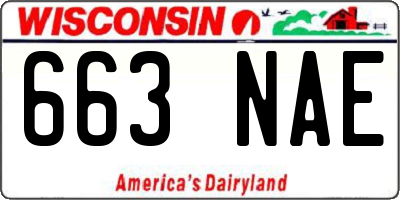 WI license plate 663NAE