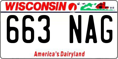 WI license plate 663NAG