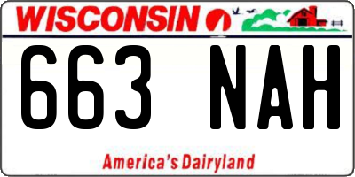 WI license plate 663NAH