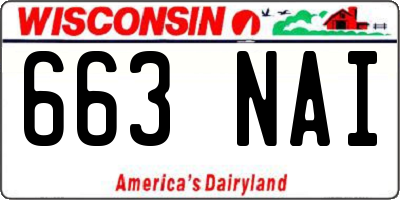 WI license plate 663NAI