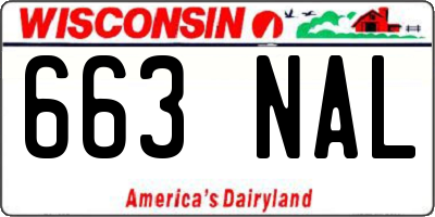 WI license plate 663NAL