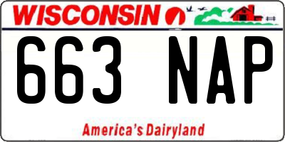 WI license plate 663NAP