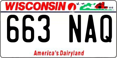 WI license plate 663NAQ