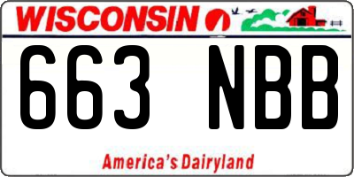 WI license plate 663NBB