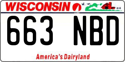 WI license plate 663NBD