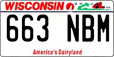 WI license plate 663NBM