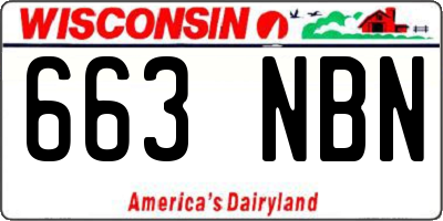 WI license plate 663NBN