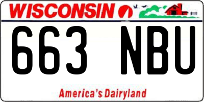 WI license plate 663NBU