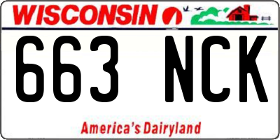 WI license plate 663NCK