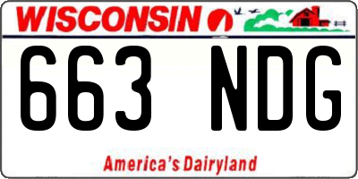 WI license plate 663NDG