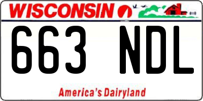 WI license plate 663NDL