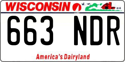 WI license plate 663NDR