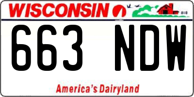WI license plate 663NDW