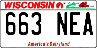 WI license plate 663NEA