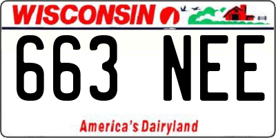 WI license plate 663NEE