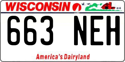 WI license plate 663NEH