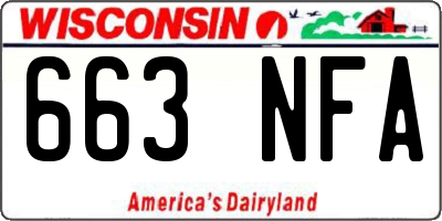 WI license plate 663NFA
