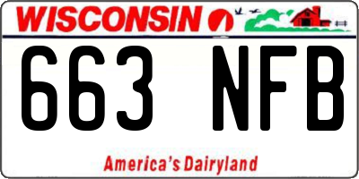 WI license plate 663NFB