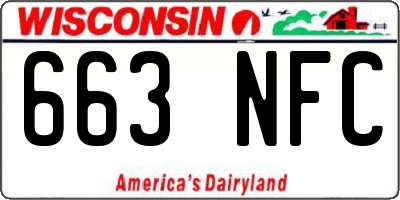 WI license plate 663NFC