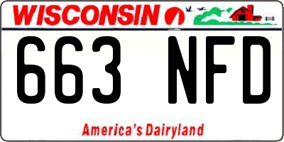WI license plate 663NFD