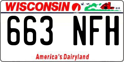 WI license plate 663NFH