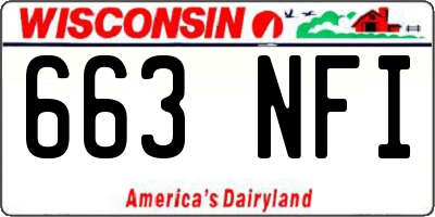 WI license plate 663NFI