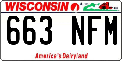 WI license plate 663NFM