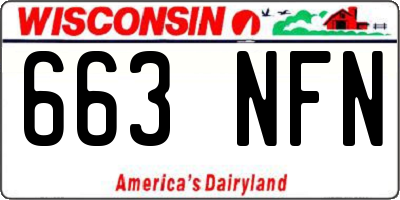 WI license plate 663NFN