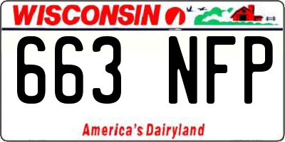 WI license plate 663NFP
