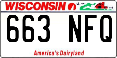WI license plate 663NFQ