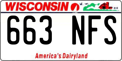 WI license plate 663NFS