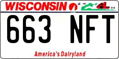 WI license plate 663NFT