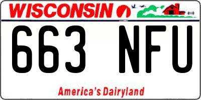 WI license plate 663NFU