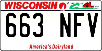 WI license plate 663NFV