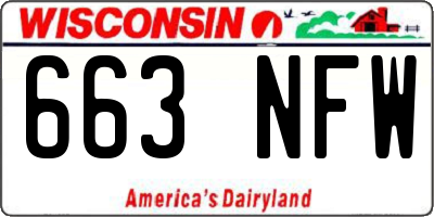 WI license plate 663NFW