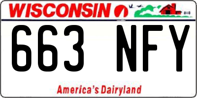 WI license plate 663NFY