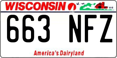 WI license plate 663NFZ