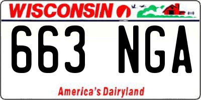 WI license plate 663NGA