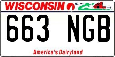 WI license plate 663NGB