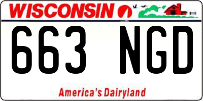 WI license plate 663NGD