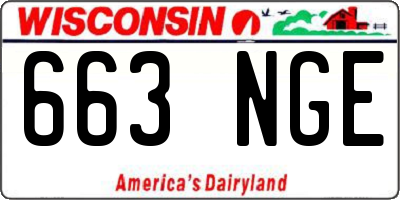 WI license plate 663NGE