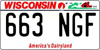 WI license plate 663NGF