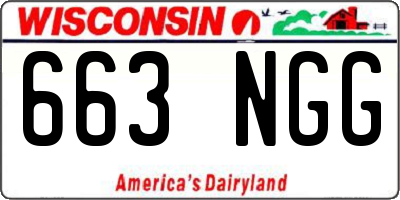 WI license plate 663NGG
