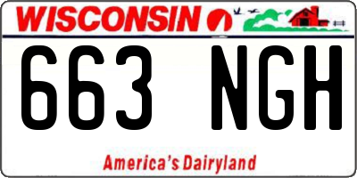 WI license plate 663NGH