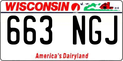 WI license plate 663NGJ