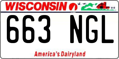 WI license plate 663NGL